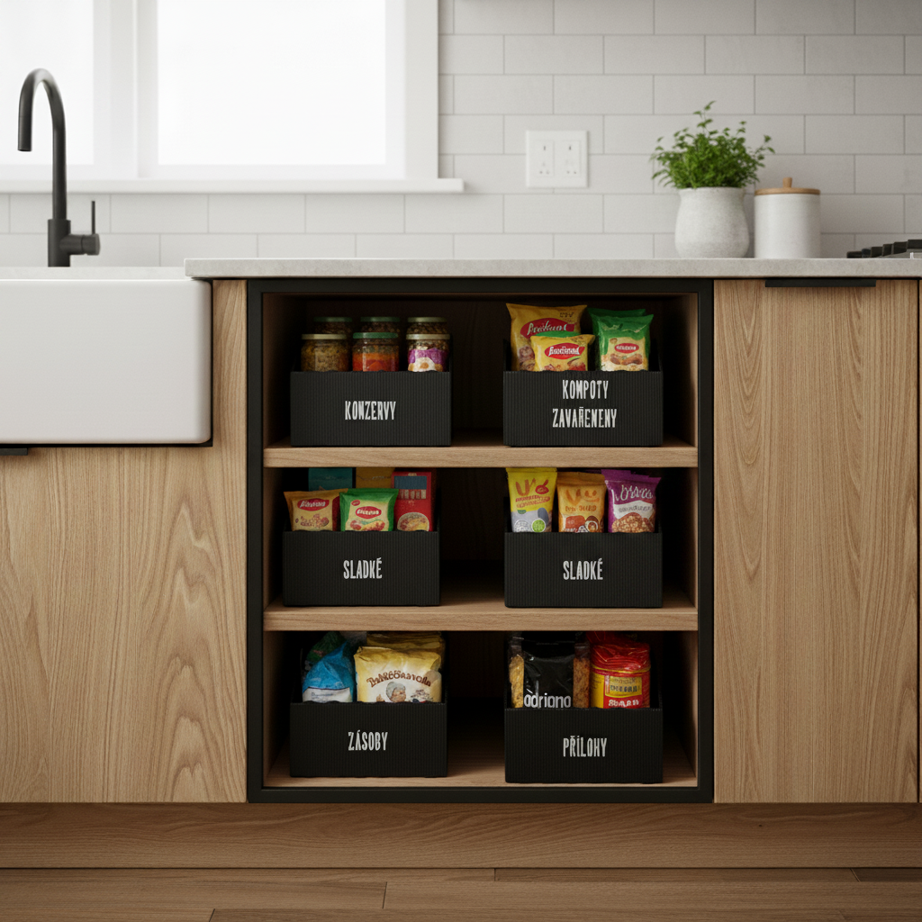 Úložný box plastový KARTONPLAST černý
